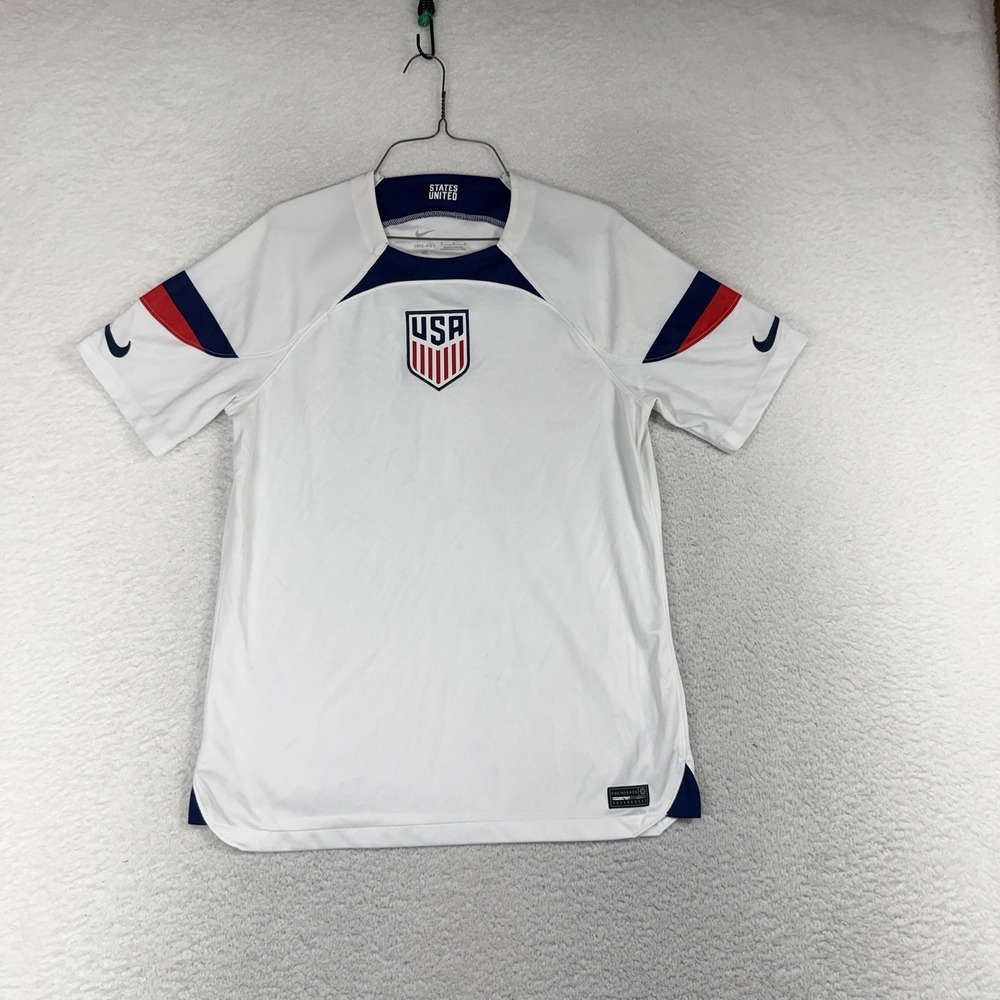 Nike Team USA 2022 World Cup Stadium Soccer Jersey White 302486G5S2 Mens Size M